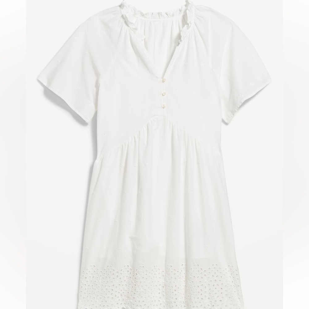 Old Navy White Eyelet mini swing dress - Picture 8 of 8
